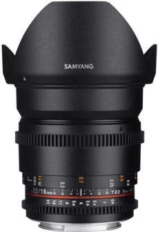 Samyang 16mm T2.2 Canon VDSLR II Video DSLR II / Formatabdeckung: APS-C
