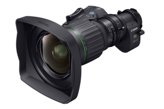Canon CJ12ex4.3B IASE-S 4K Super Wide angle portable lens w/2x ext, focus motor &amp; e-digital drive un