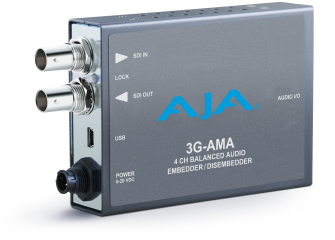 AJA 3G-AMA-R0 - 3G-SDI 4-Channel Analog Audio Embedder/Disembedder, bal. XLR