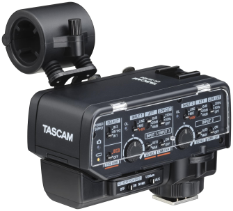 TASCAM CA-XLR2d-AN - Analoger XLR-Mikrofonadapter f&#252;r spiegellose Kameras
