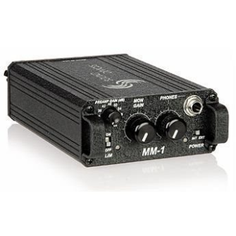 Sounddevices MM-1 Single channel, battery powered microphone preamplifier with headphone monitoring