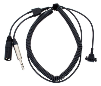 Sennheiser Cable-H-X3K1 Kupfer-Wendelkabel mit XLR-3-Stecker und 6,3-mm-Klinke, L&#228;nge: 3&#160;m. Kompatib