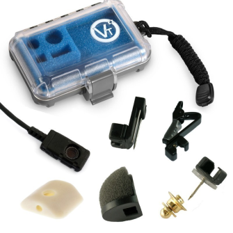 VT506 Elektret-Lavalier-Mikrofon, Kugel schwarz f&#252;r Sennheiser
