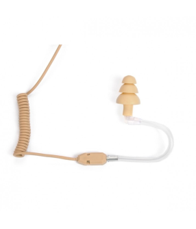 VT600C In-Ear Kopfh&#246;rer Mono, beige, spiralisiertes Kabel 3.5mm mono Plug