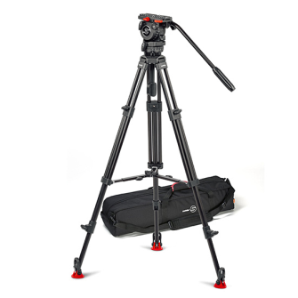 Sachtler System FSB 4 / 2 MS AL - FSB 4 Fluidkopf (0307) + Stativ 75/2 MS AL (S2036-0003)  + Polster