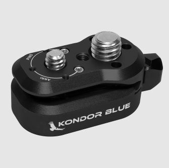 Kondor Blue Mini Lock Quick Release Plates for Professional Camera Workflows (Raven Black)