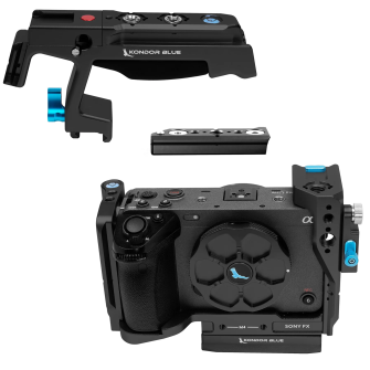 Kondor Blue Sony FX3/FX30 Cage - Black Cage with Trigger Handle