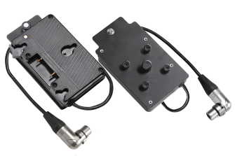 Gold battery adapter plate XLR3 angle for VM and VE1