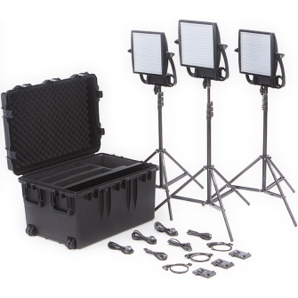 Litepanels Astra 3X Bi-Color LED Panel Traveler Trio V-Mount Kit