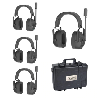 CAME-TV KUMINIK8 4er Set Wireless Headset Reichweite bis zu 450 Meter mit Hardcase