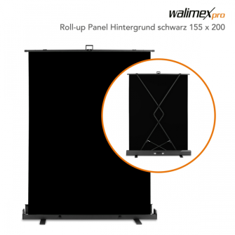 Walimex pro Roll-up Panel Hintergrund schwarz 155x200