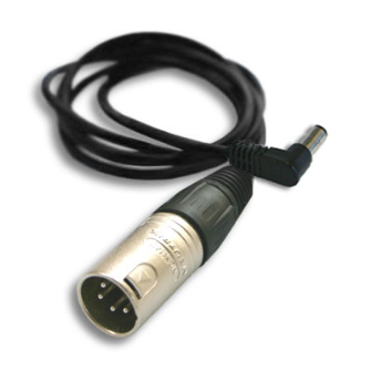 LA-49 XLR4 (M) to 2.5mm right angled jack 60cm f&#252;r Black Magic 12V Minikonverter oder Kamera