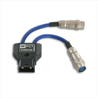 Hawkwoods PC-7 - Power-Con 2-pin Plug (male) — 2-way Hirose 4-pin (female)