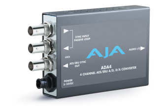 AJA ADA4-R0 - Audio A/D and D/A Converter, 4-Channel Bidirectional, Balanced XLR