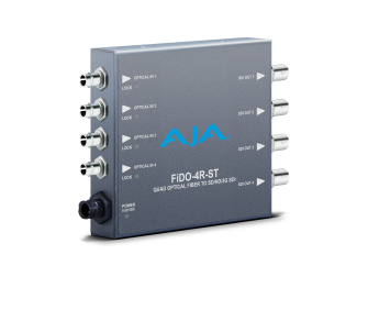 AJA FiDO-4R-ST-R0 - 4-Channel Single Mode ST Fiber to 3G-SDI Receiver