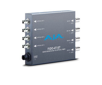 AJA FiDO-4T-ST-R0 - 4-Channel Single Mode ST Fiber to 3G-SDI Transmitter
