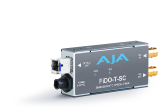 AJA FiDO-T-SC-R0 - 1-Channel 3G-SDI to Single Mode SC Fiber with Loop Out Transmitter