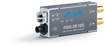 AJA FiDO-2R-12G - 2-Channel Single Mode LC Fiber to 12G-SDI Receiver