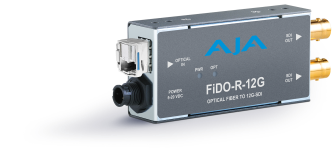 AJA FiDO-R-12G - 1-Channel Single Mode LC Fiber to 12G-SDI Receiver