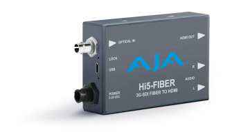 AJA HI5-FIBER-R1 - Hi5 with ST Fiber Input (3G-SDI Protocol on Fiber) for Fiber to HDMI Conversion
