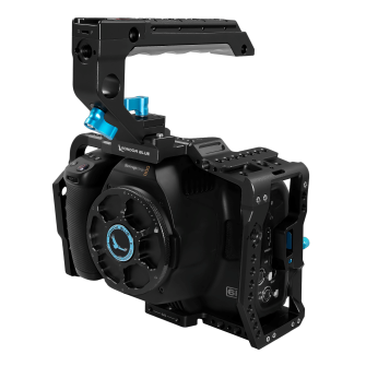 Kondor Blue Blackmagic Pocket 6K Pro &amp; 6K G2 Cage  - With Top Handle (Raven Black)