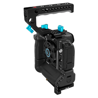 Kondor Blue Canon Arca R5/R6/R Battery Grip Cage with Top Handle (Raven Black)