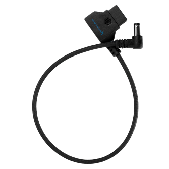 Kondor Blue 15&quot; D-Tap to DC Right Angle Straight Cable (5.5 x 2.5mm) (Canon C70/Atomos) (Raven Black