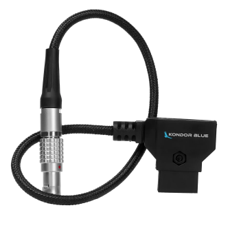 Kondor Blue 10&quot; D-Tap to Straight LEMO 2 Pin Power Cable for RED KOMODO