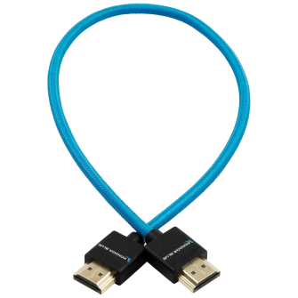 Kondor Blue HDMI to HDMI 16&quot; Thin Braided Cable for on Camera Monitors (Kondor Blue)