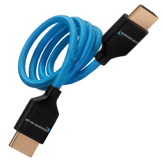 Kondor Blue 2 FT 4K HDMI 2.0 BRAIDED BLUE CABLE (Kondor Blue)(2 Feet)
