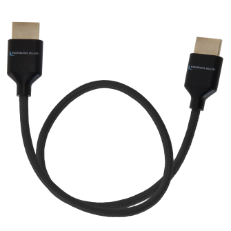 Kondor Blue 8K HDMI 2.1 17&quot; Braided Cable for on Camera Monitors (Raven Black)