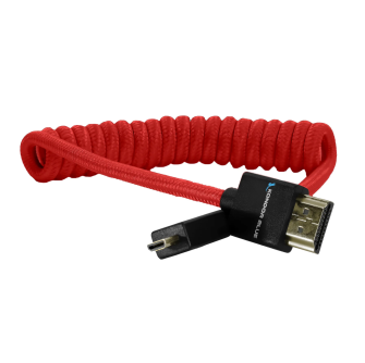 Kondor Blue Coiled Micro HDMI to Full HDMI (12-24&quot;) (Cardinal Red)