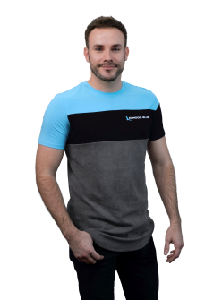 Kondor Blue Premium Microfiber Lens Cleaning T-Shirt (Tri-Colored, Short Sleeve) (S)