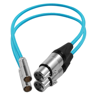 Kondor Blue Mini XLR Male to XLR Female 16&quot; Audio Cable (2 Pack)&#160; for BMPCC &amp; C70 (Kondor Blue)