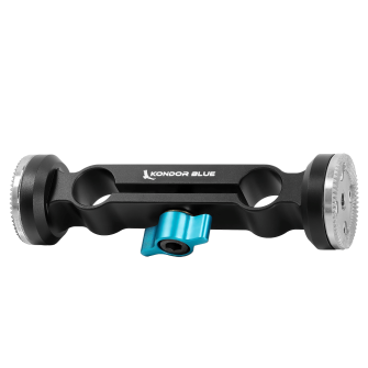 Kondor Blue 15mm Arri Rosette Dual Rod Clamp (Raven Black)