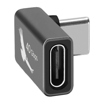 Kondor Blue USB-C 40Gbps Elbow Adapter for Power &amp; Data