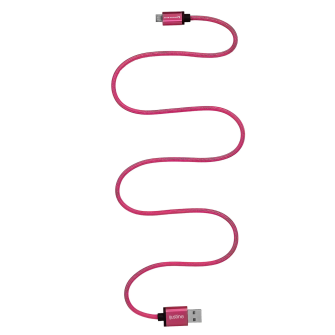 Kondor Blue iJustine Pink USB A to Micro USB Fast Charging Data Cable (30&quot;)