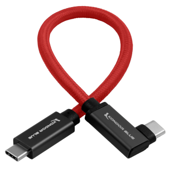 Kondor Blue USB C to USB C Cable for SSD Recording &amp; Charging - 8K Data and Power Delivery (Right An