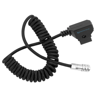 Kondor Blue Coiled D-Tap to BMPCC 4K/6KPro Power Cable for Blackmagic (Raven Black)