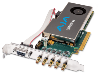 AJA CRV44-S-NC1 - 8-Lane PCIe 2.0, 4-Channel I/O Independent Raster, 4K Capable, No Cables, Short Br
