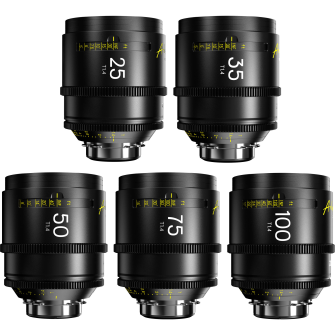 DZOFILM Arles 5-Lens Kit 25/35/50/75/100mm T1.4 FF/VV Prime Cine Lens for PL (metric)