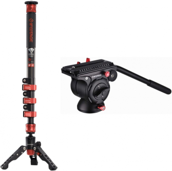 iFootage Cobra 3 C180F-P monopod &amp; Komodo K5S Fluid Head Bundle