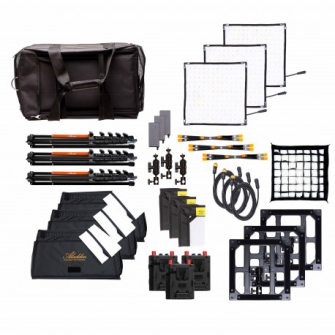 Aladdin BI-FLEX M7 - 3-Lite Kit (70W Bi-Color) w/ Soft Case, Softbox, Stand and Grid