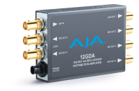 AJA 12GDA-R0 - 1x6 12G HD/SD SDI Reclocking Distribution Amplifier, 120M 12G Cable Equalization