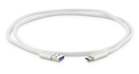 LMP USB-A (m) zu USB-C (m) Kabel, 10G/3A, 56k Widerstand, Aluminium, silber, 1 m