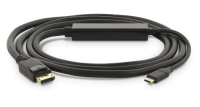 LMP USB-C zu DisplayPort Kabel, USB 3.1 (m) zu DP (m), 4K@60 Hz, schwarz, 1.8 m