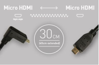 Atomos ATOMCAB005 1 X Coiled - Right-Angle MICRO to Micro HDMI Cable