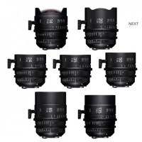 SIGMA 14mm T2,0 + 20mm T 1,5 +
24mm T 1,5 + 35mm T 1,5 +
50mm T 1,5 + 85mm T 1,5 +
135mm T2,0 + Koff