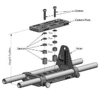 Chrosziel LWS - Leichtst&amp;#252;tze 15  HD Allround,  mit &amp;#216; 15 mm Rohren L. 310 mm, zweifache  Rohrf&amp;#252;hrung 