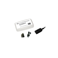 VT506 Lavalier Mic f&amp;#252;r Shure TA4F, 4-Pin Min, schwarz in Box mit Alligator Clip und Prof. Windschutz